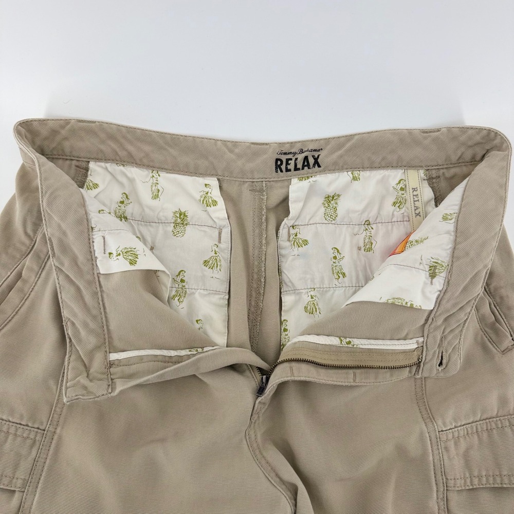 Tommy Bahama Relax Cargo Shorts Tencel Cotton Utility Khaki Tan 35 Mens - Picture 5 of 9